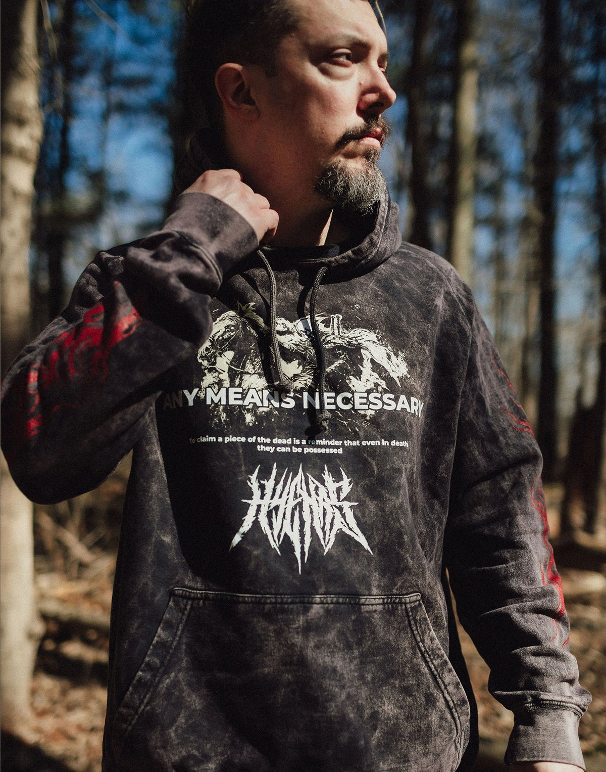 เสื้อฮู้ดแบบสวม Reclaimer สีดำวินเทจ