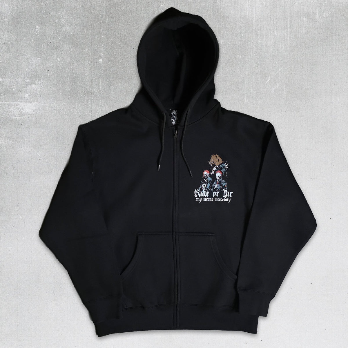 เสื้อฮู้ดซิปหน้า Ride or Die