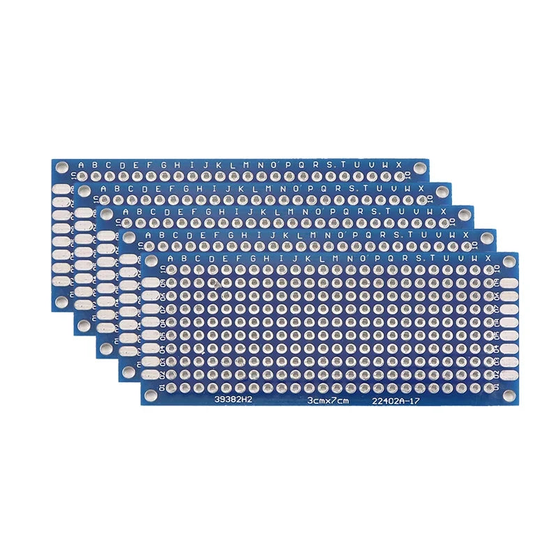 5/10PCS PCB Board Prototype Board Blue 2x8/3x7/4x6/5x7/7x9cm Double Sided Circuit Boards For DIY Soldering Project-8