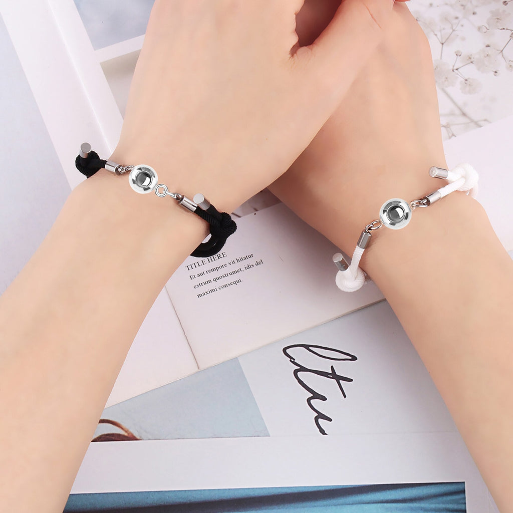 สร้อยข้อมือถักโปรเจกเตอร์สั่งทำพิเศษ สร้อยข้อมือรูปภาพส่วนตัว เครื่องประดับสั่งทำพิเศษ