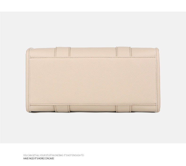 กระเป๋าทรง Tote สำหรับผู้หญิง สะพายข้าง ลำลอง ใบใหญ่ หนัง PU