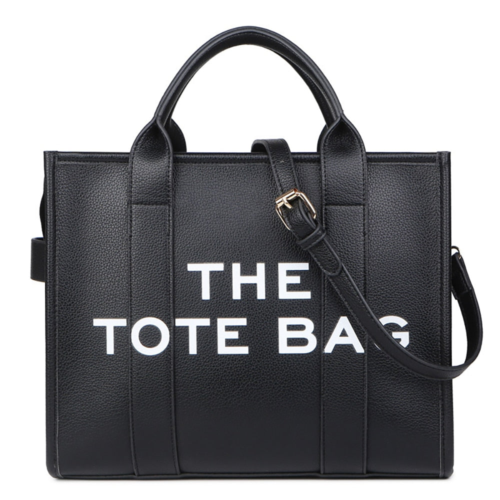 กระเป๋าทรง Tote สำหรับผู้หญิง สะพายข้าง ลำลอง ใบใหญ่ หนัง PU