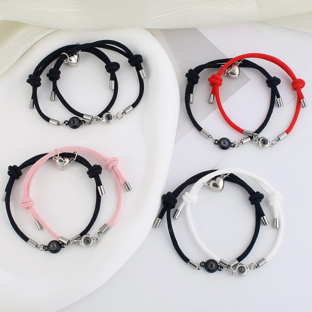 สร้อยข้อมือถักโปรเจกเตอร์สั่งทำพิเศษ สร้อยข้อมือรูปภาพส่วนตัว เครื่องประดับสั่งทำพิเศษ