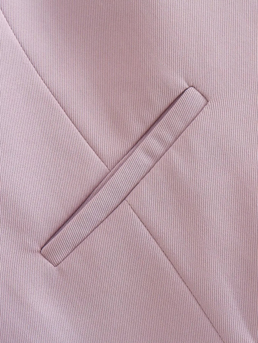 เสื้อกั๊กคลุมสตรีคอวีแขนกุดสไตล์วินเทจสีขาวสุดเก๋
