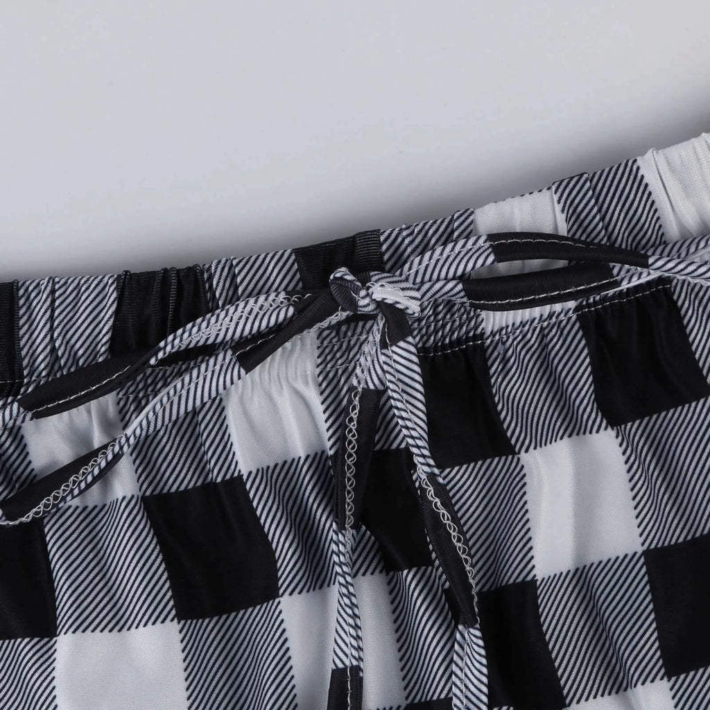 กางเกงนอนคริสต์มาสสำหรับผู้หญิง กางเกงลายสก็อตสำหรับฤดูใบไม้ร่วงและฤดูหนาว