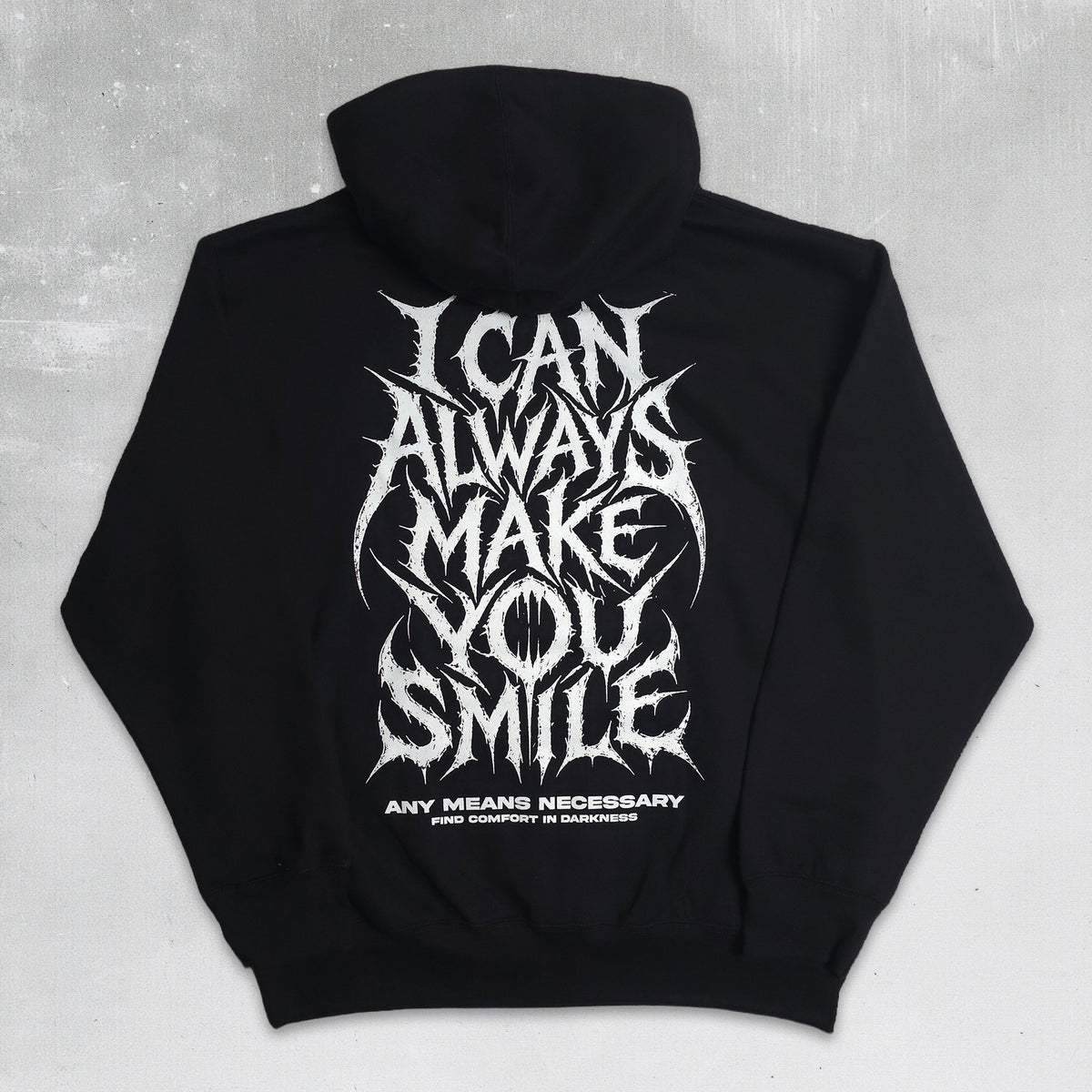 Always Smile Pullover Hoodie Black