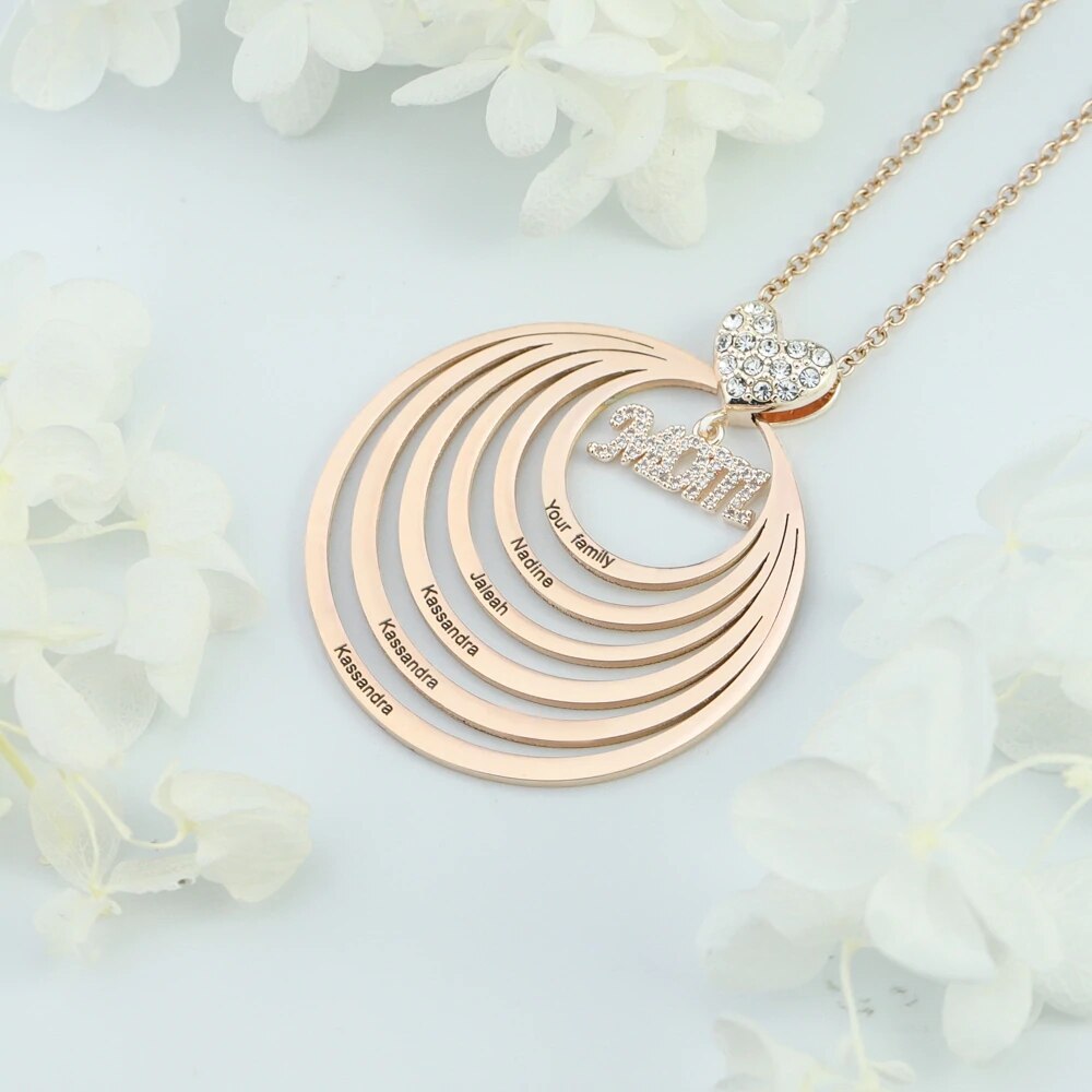 สร้อยคอชื่อสั่งทำพิเศษ MOM Infinite Love พร้อมจี้ชื่อเด็กแบบเฉพาะบุคคล