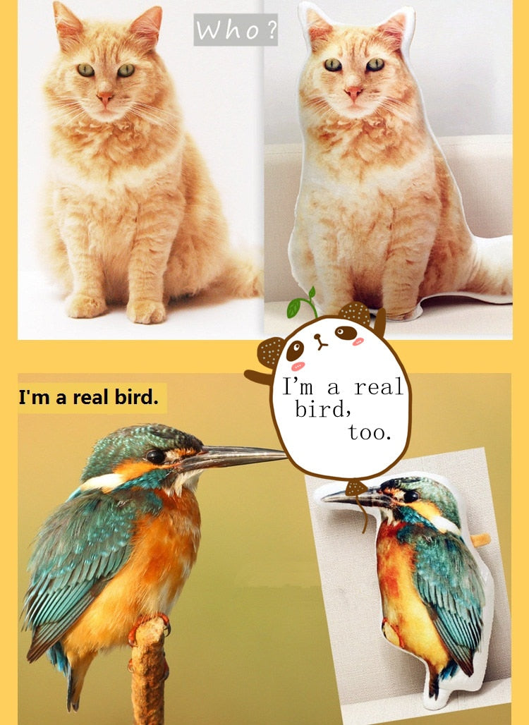 หมอน DIY ปรับแต่งรูปภาพของขวัญสุดสร้างสรรค์ หมอนรูปสุนัข ของเล่นตุ๊กตาผ้าขนนุ่ม หมอนอิงสำหรับโซฟาและรถยนต์