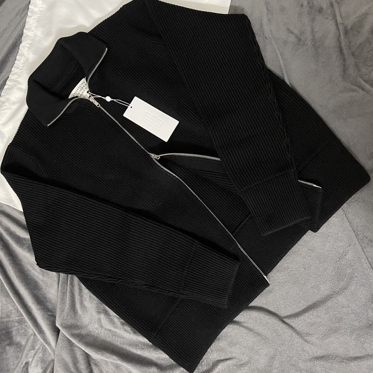 เสื้อแจ็กเก็ตขนสัตว์คอสูงซิปสองทาง