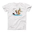 เสื้อยืด Calvin and Hobbes เต้นรำกับเครื่องเล่นแผ่นเสียง