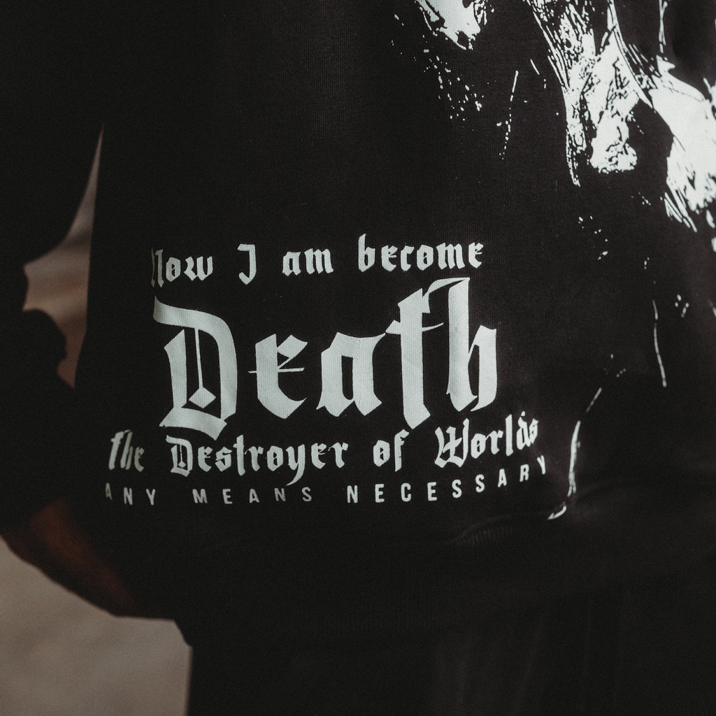 เสื้อฮู้ดแบบสวมลายทำลายล้างโลก