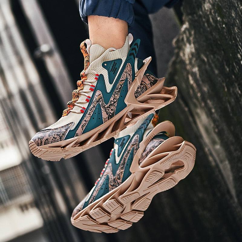 รองเท้าลำลอง รองเท้าส้นตึก แฟชั่น รองเท้าผ้าใบหุ้มข้อ Blade Running