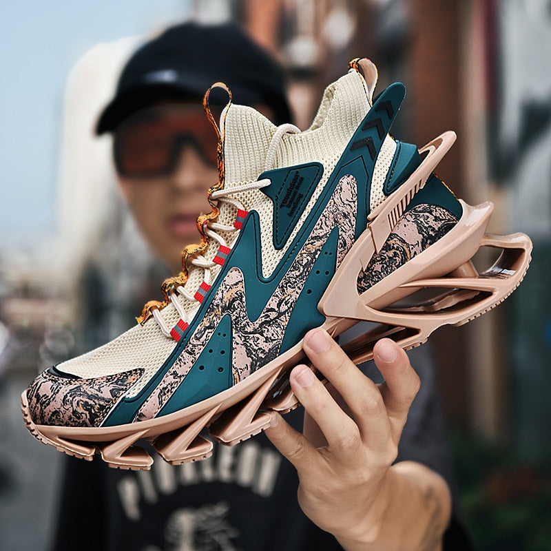 รองเท้าลำลอง รองเท้าส้นตึก แฟชั่น รองเท้าผ้าใบหุ้มข้อ Blade Running