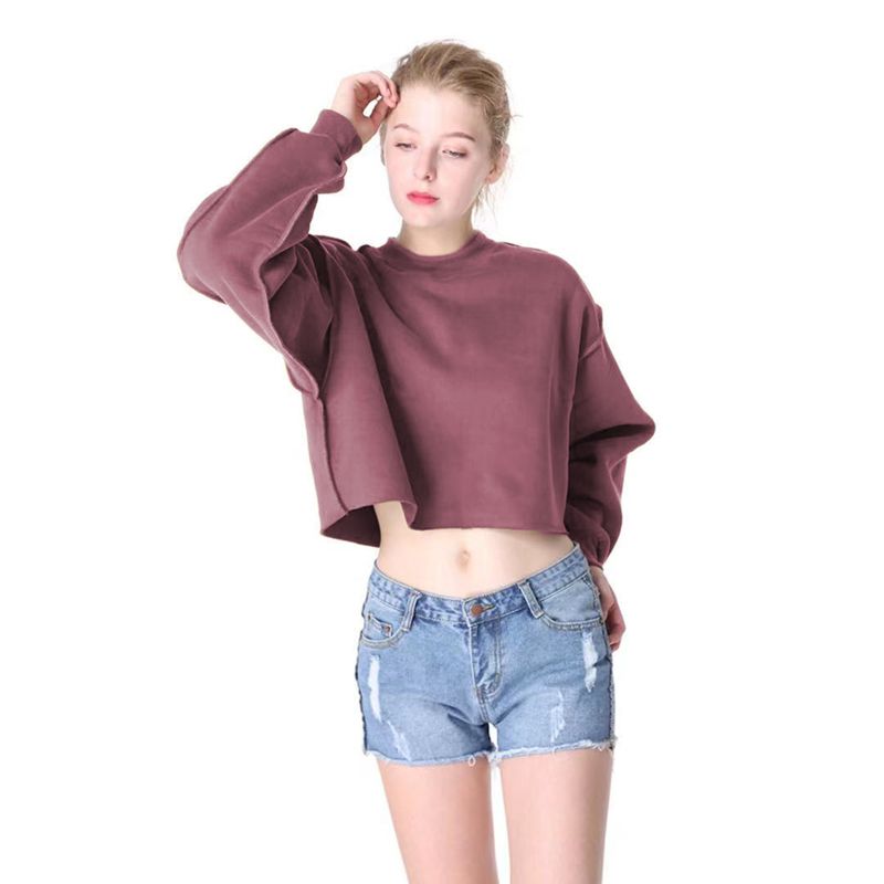 เสื้อฮู้ดสเวตเตอร์ผู้หญิงผ้าคอตตอนเนื้อหนา สไตล์สตรีทแวร์ คลุมหัว แขนยาว ทรงหลวม คาร์ป สวมหัว