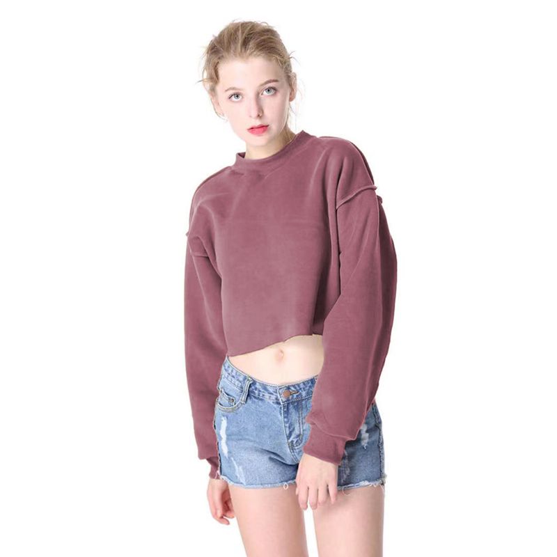 เสื้อฮู้ดสเวตเตอร์ผู้หญิงผ้าคอตตอนเนื้อหนา สไตล์สตรีทแวร์ คลุมหัว แขนยาว ทรงหลวม คาร์ป สวมหัว