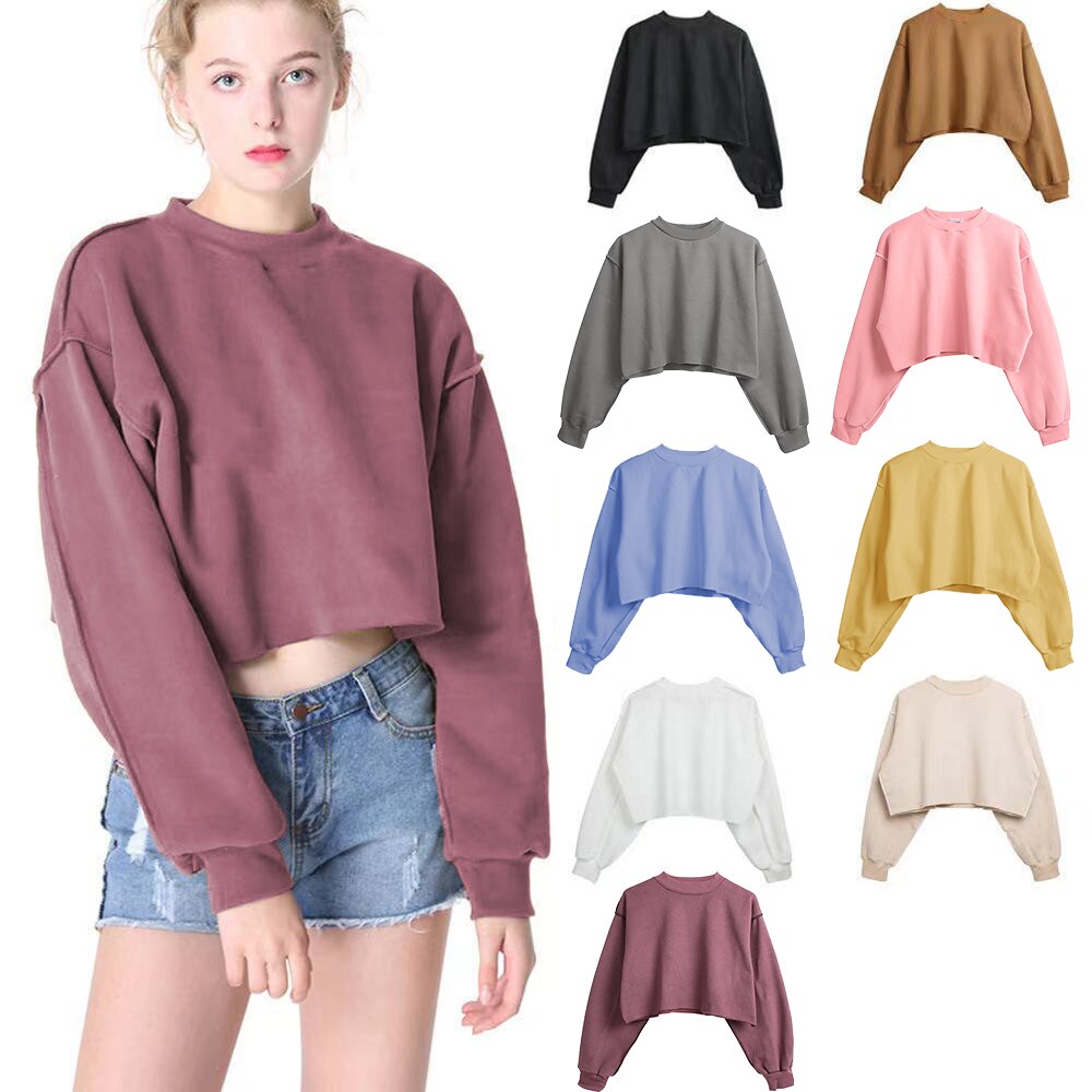 เสื้อฮู้ดสเวตเตอร์ผู้หญิงผ้าคอตตอนเนื้อหนา สไตล์สตรีทแวร์ คลุมหัว แขนยาว ทรงหลวม คาร์ป สวมหัว