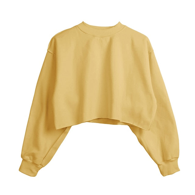 เสื้อฮู้ดสเวตเตอร์ผู้หญิงผ้าคอตตอนเนื้อหนา สไตล์สตรีทแวร์ คลุมหัว แขนยาว ทรงหลวม คาร์ป สวมหัว