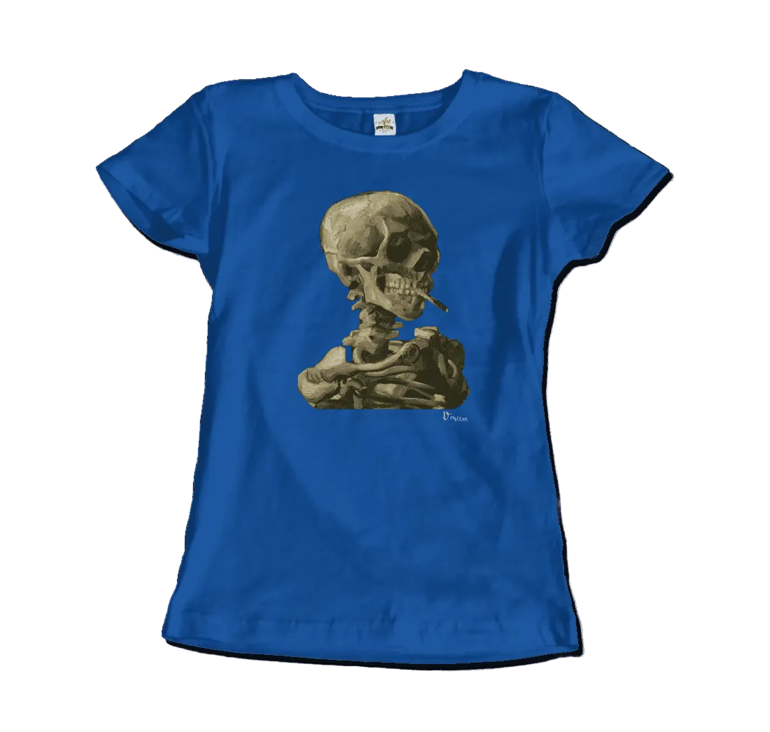 Van Gogh Skull of a Skeleton with Burning Cigarette 1886 t-shirt